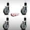 Service Caster 5'' SS Gray Poly Wheel Swivel 1-3/4'' Expanding Stem Caster Set, 4PK SCC-SSEX20S514-PPUB-134-4 - alternate 2